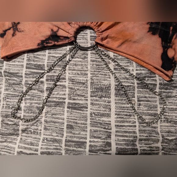 Dragon Denim hip chain crop top - Picture 2 of 4